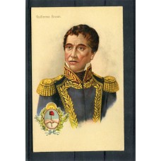 CENTENARIO 1810 - 1910 PATRIOTICA ANTIGUA TARJETA POSTAL GUILLERMO BROWN